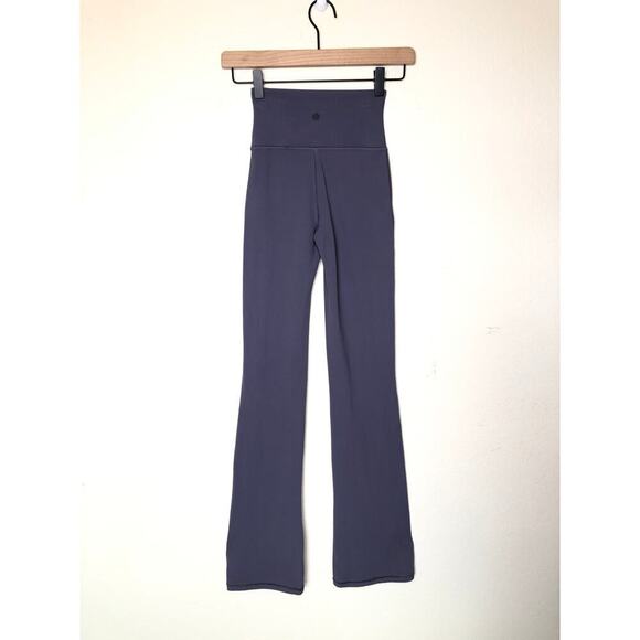 Athleta Pants Transcend Slim Flare Black Yoga Athleisure Training Purple XXS - Picture 6 of 11